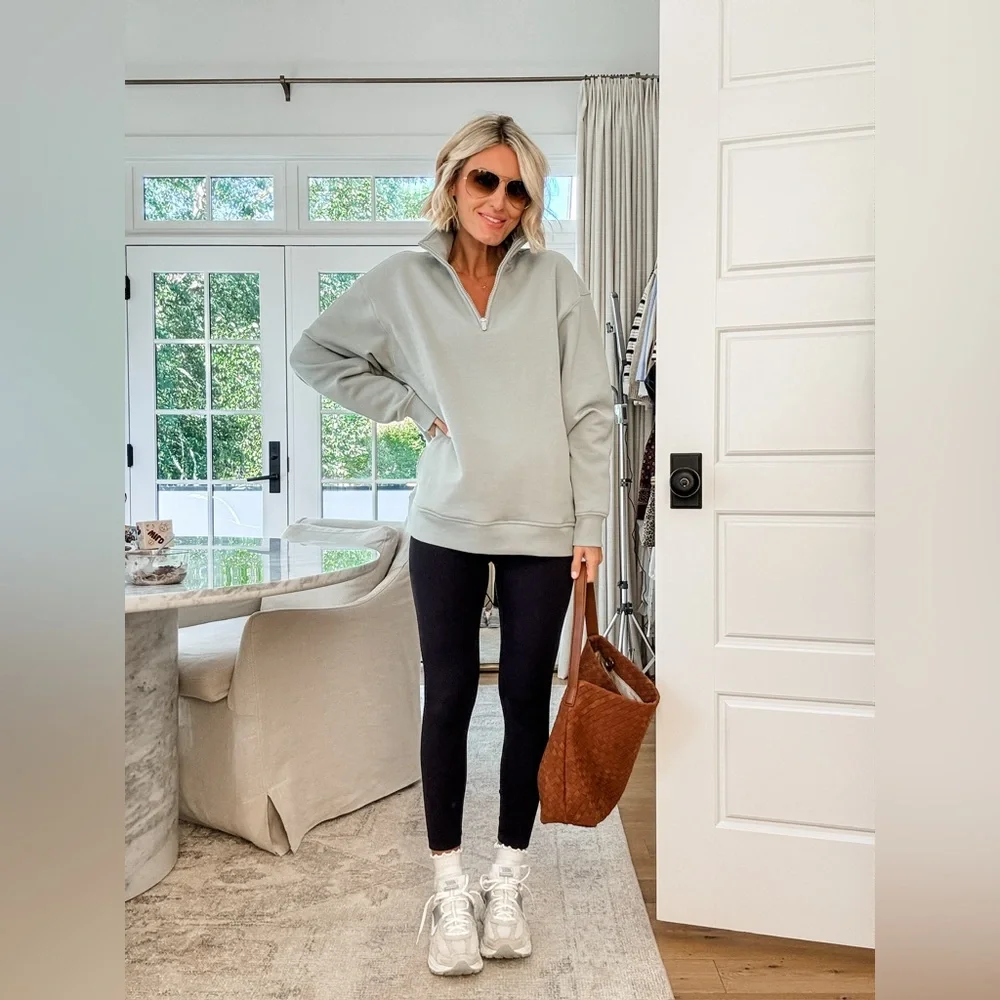 Athleta Forever Fleece 1/4 Zip Sweatshirt - Picture 1 of 5